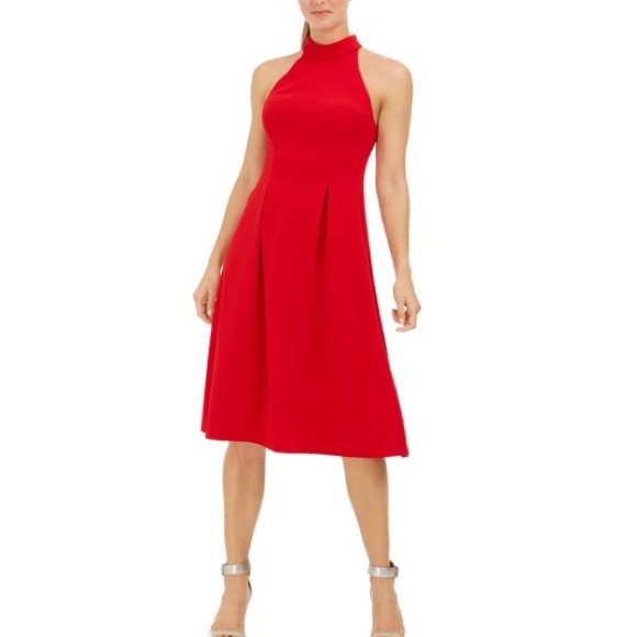 Calvin Klein Dresses & Skirts - Calvin Klein mock halter neck A-line dress 6